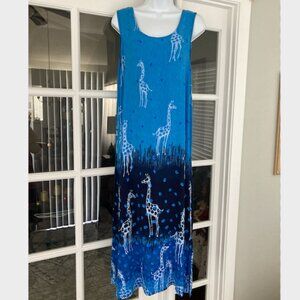 Looking Good Maxi Sleeveless Shift Dress Beach Cover Up Shopping Dress Samll/Med